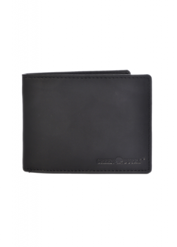 Vintage RFID Scheintasche flach black Leder